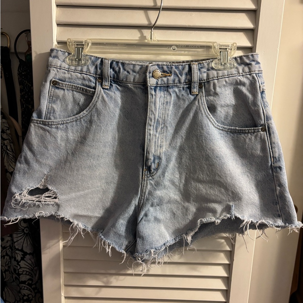 ROLLA'S Blue Distressed Jean Shorts